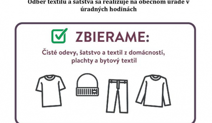 1. fotografia fotogalérie Aktuality / Zber textilu - foto