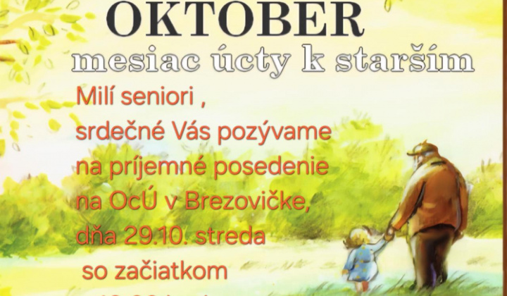 1. fotografia fotogalérie Aktuality / OKTÓBER - mesiac úcty k starším - foto