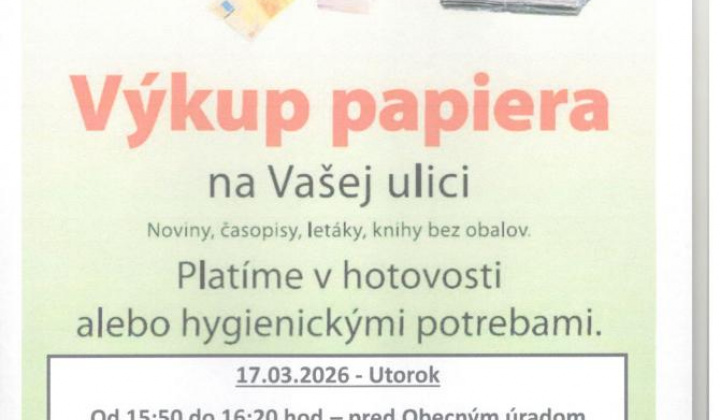 1. fotografia fotogalérie Aktuality / Výkup papiera - foto